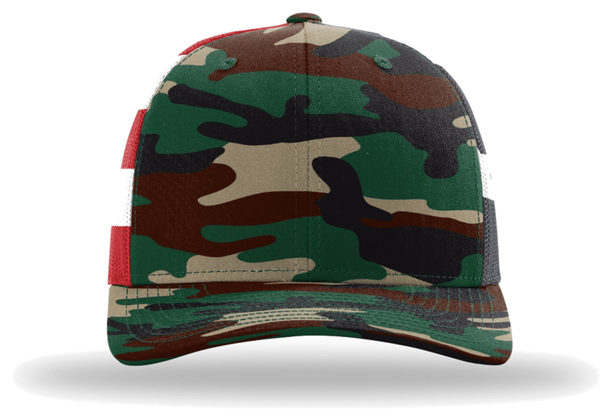 Green Camo/ Stars Stripes