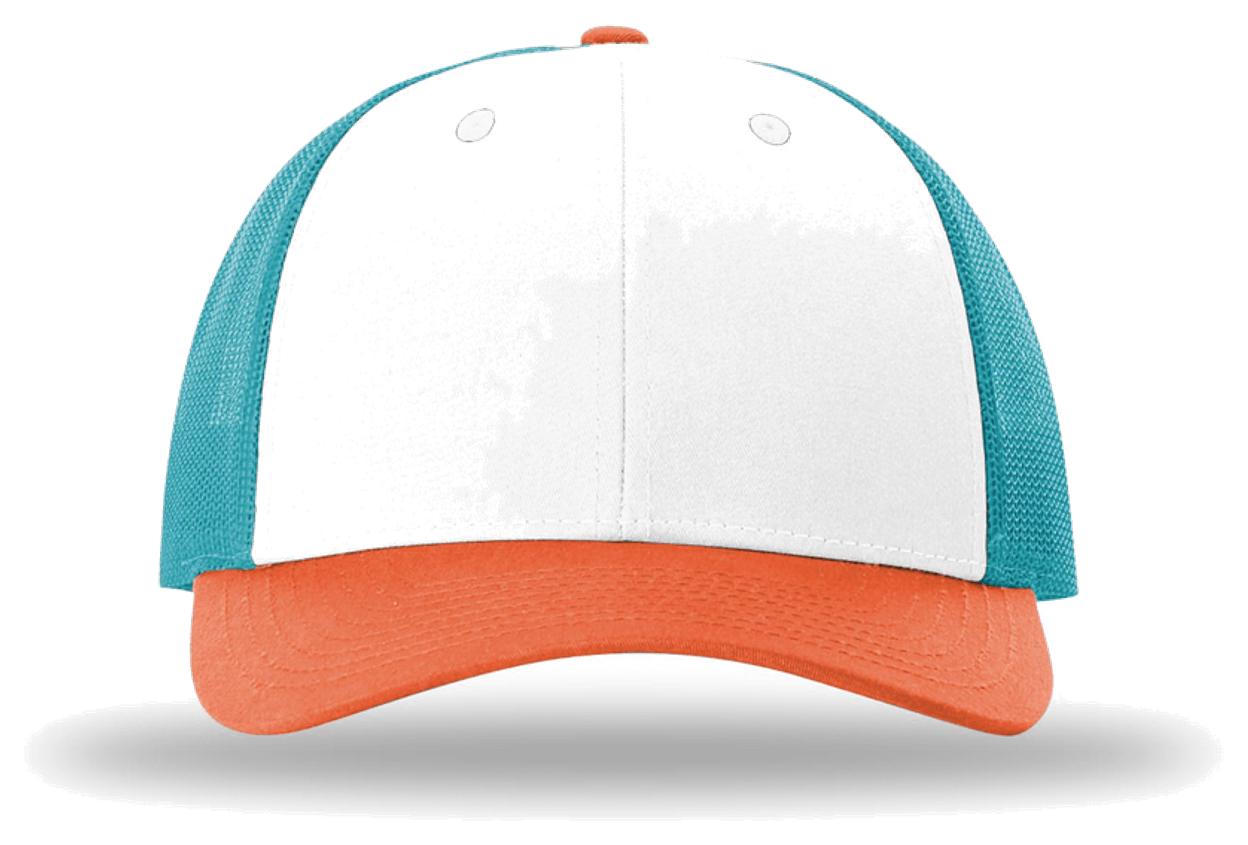 White/ Hawaiian Blue/ Pale Orange