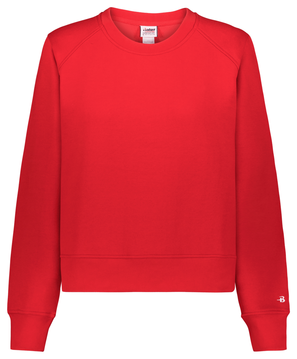 LADIES ATHLETIC FLEECE CROP CREW