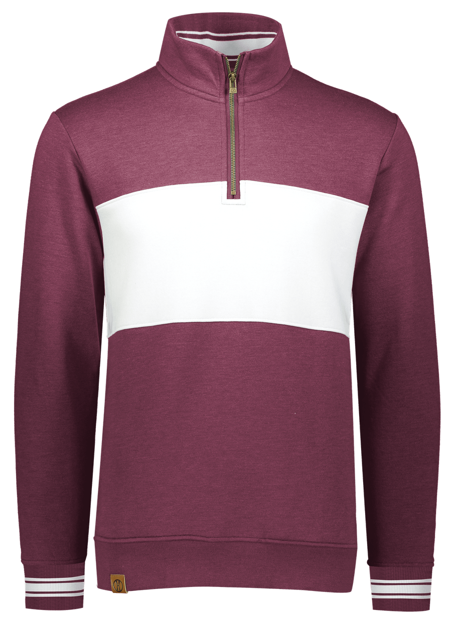 MAROON HEATHER/WHITE
