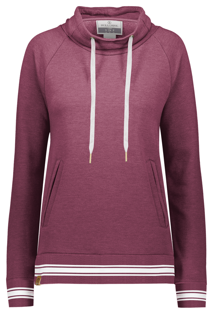 MAROON HEATHER/WHITE