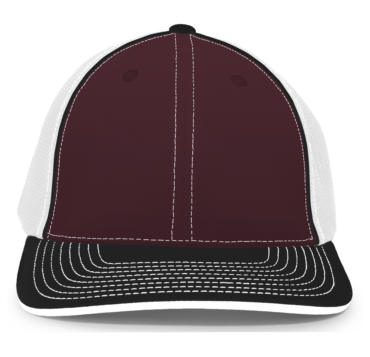 MAROON/WHITE/BLACK