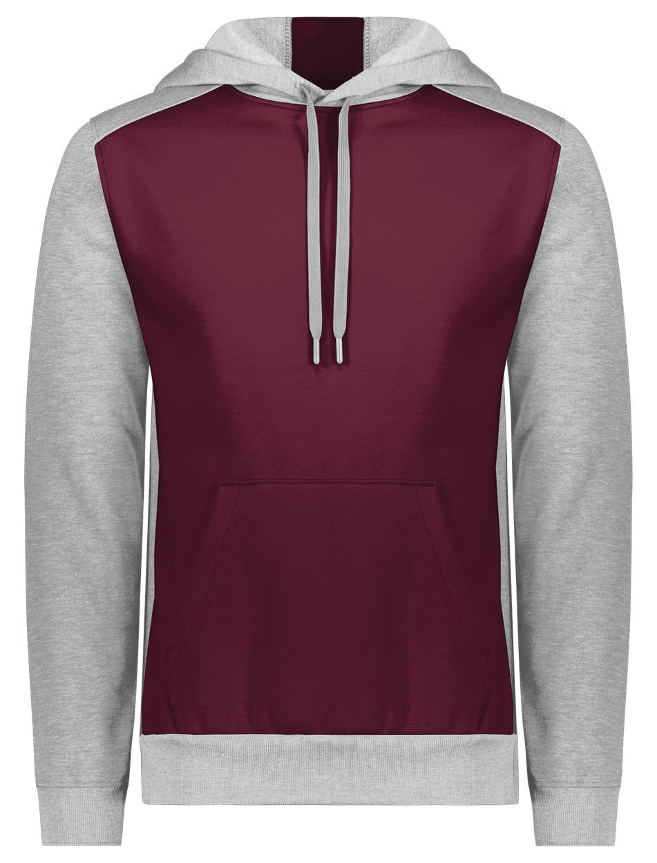 MAROON/GREY HEATHER