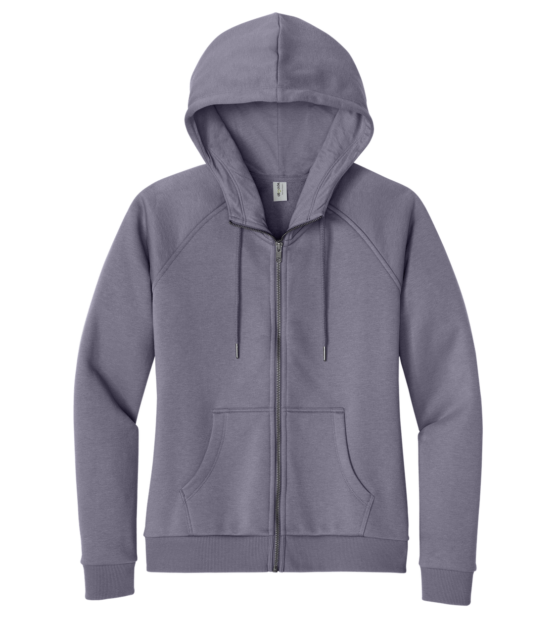 Allmade Women's Organic CVC Fleece Full-Zip Hoodie