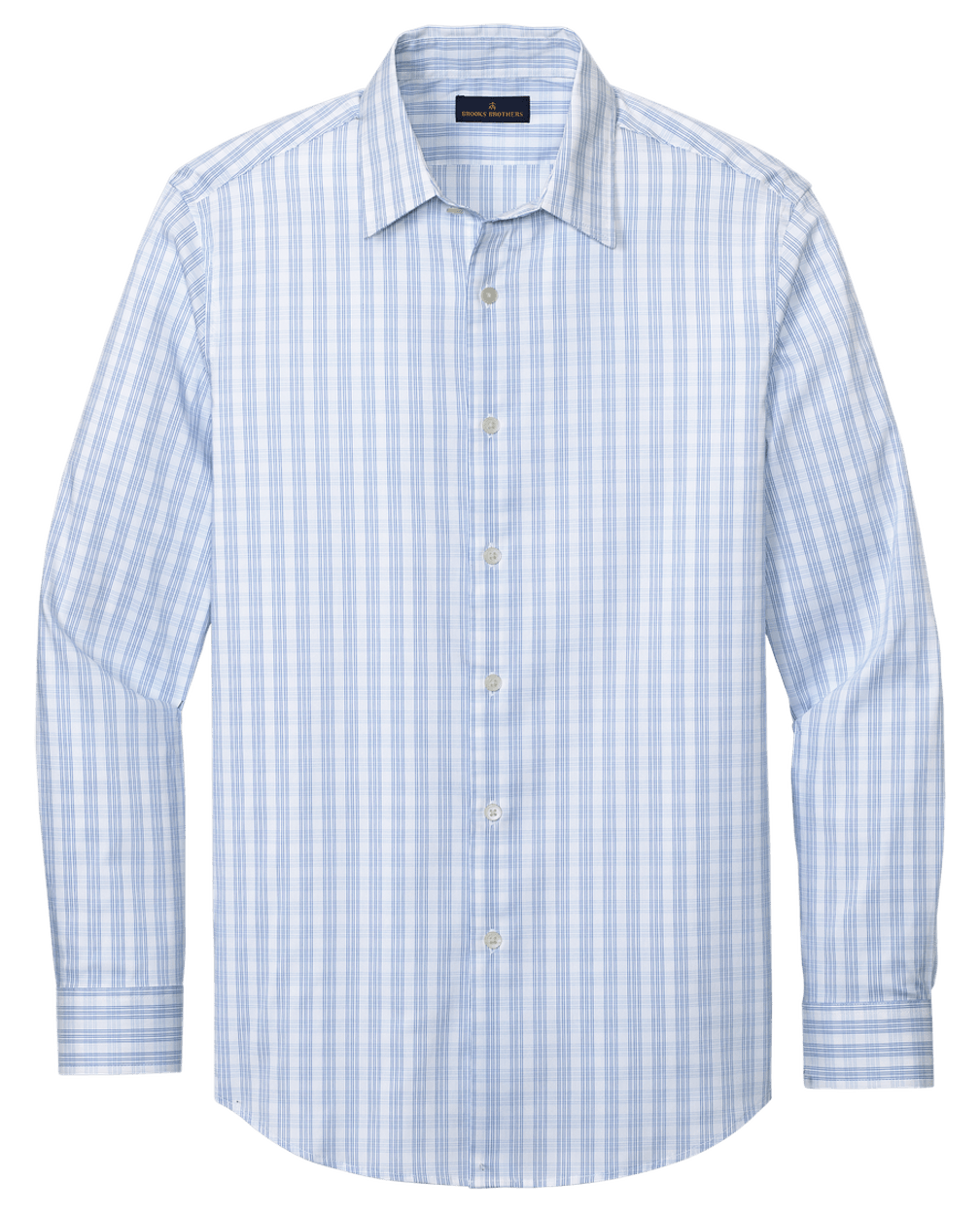 White/ Newport Blue Grid Check