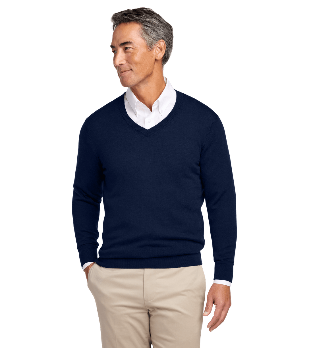 Brooks Brothers Washable Merino V-Neck Sweater