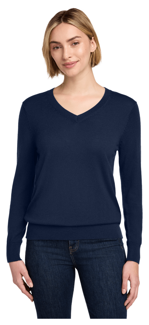 Brooks Brothers Women's Washable Merino V-Neck Sweater