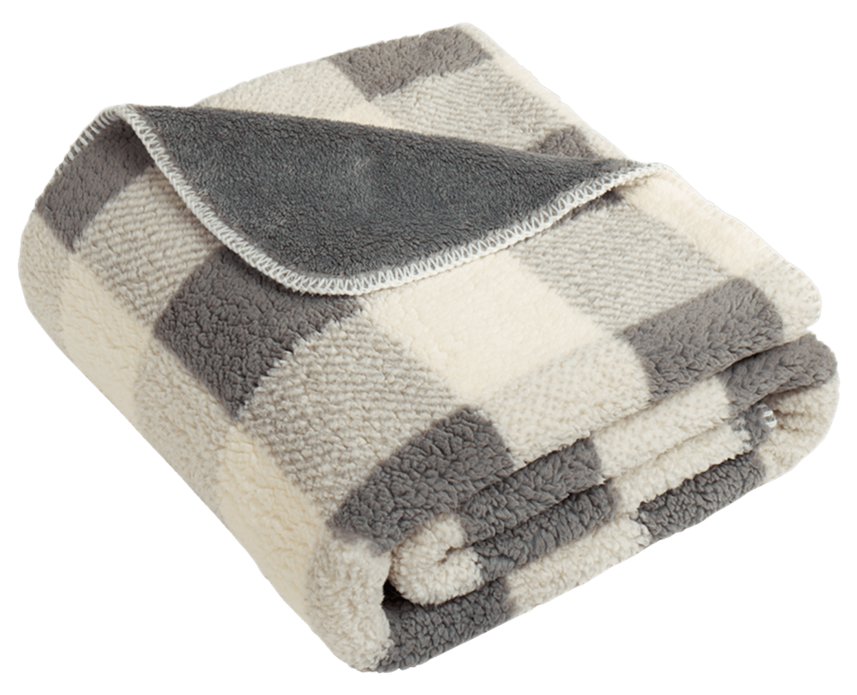 Grey/ Marshmallow Buffalo Plaid