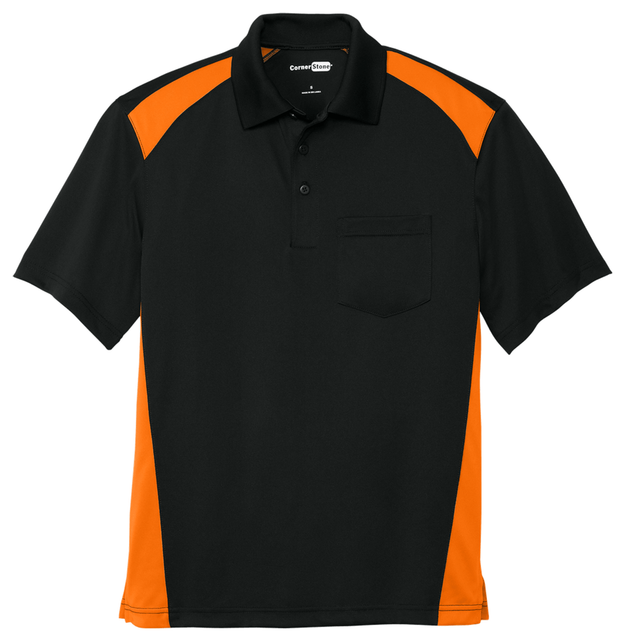 CornerStone Select Snag-Proof Two Way Colorblock Pocket Polo