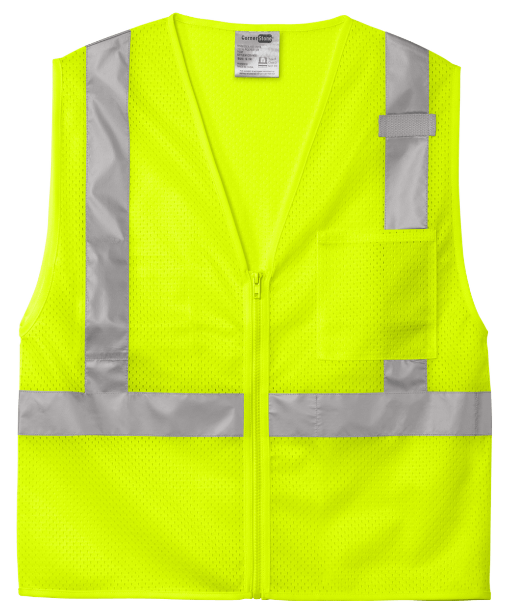 CornerStone ANSI 107 Class 2 Mesh Zippered Vest