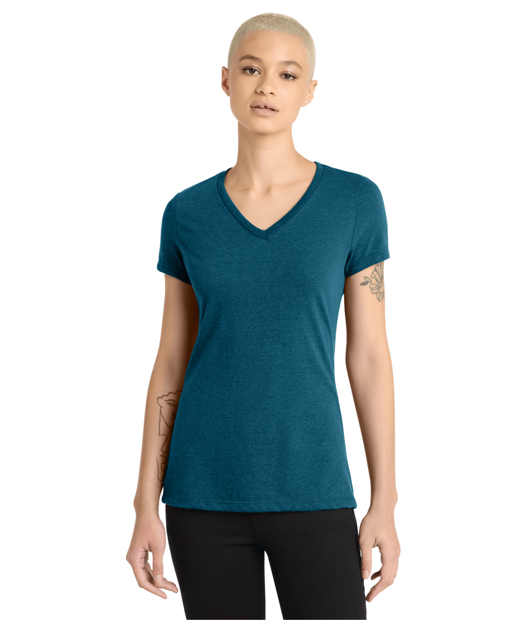 District Women's Perfect Blend CVC V-Neck Tee