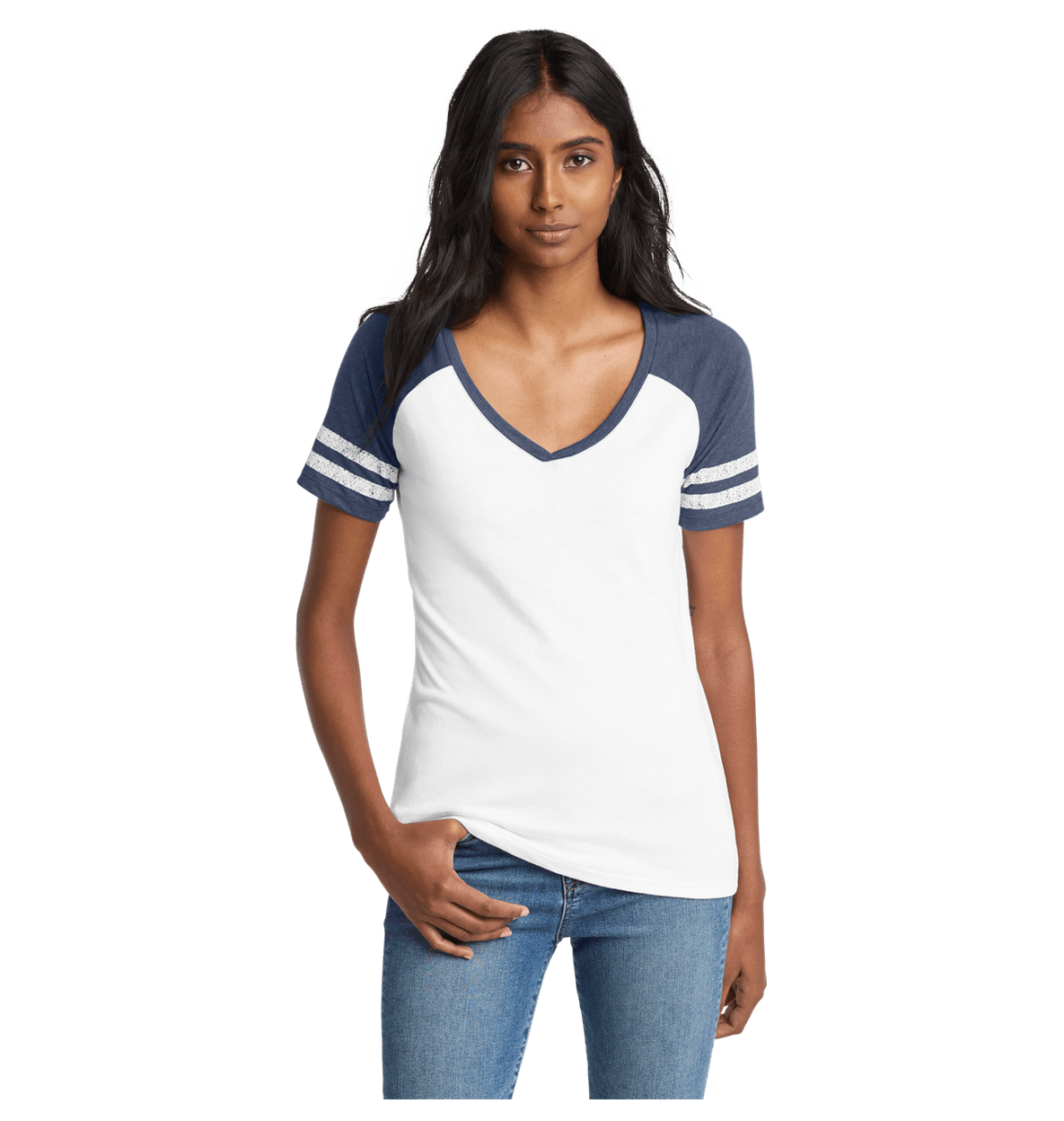 District Women's Game V-Neck Tee