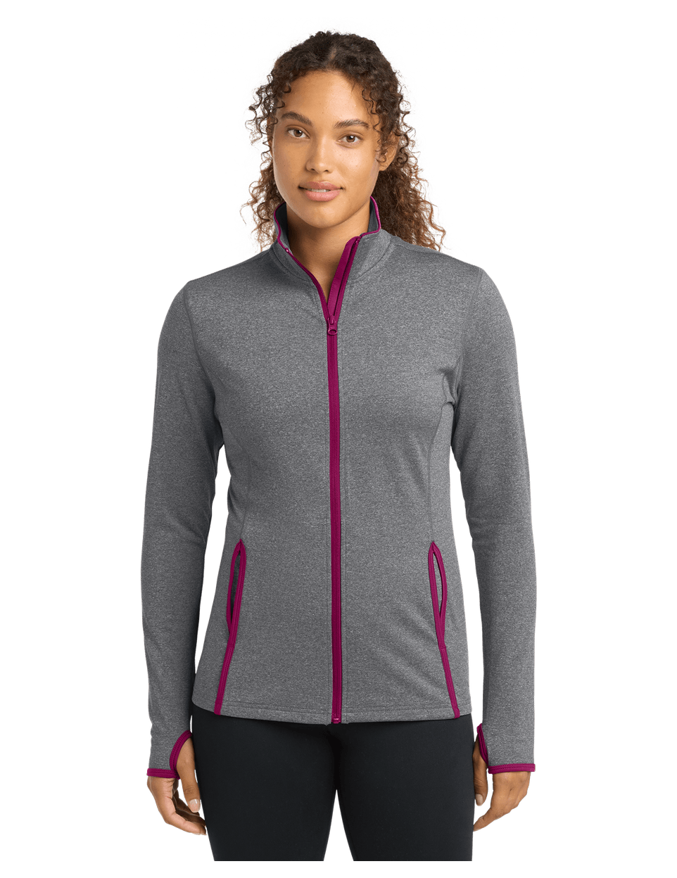 Charcoal Grey Heather/ Pink Rush