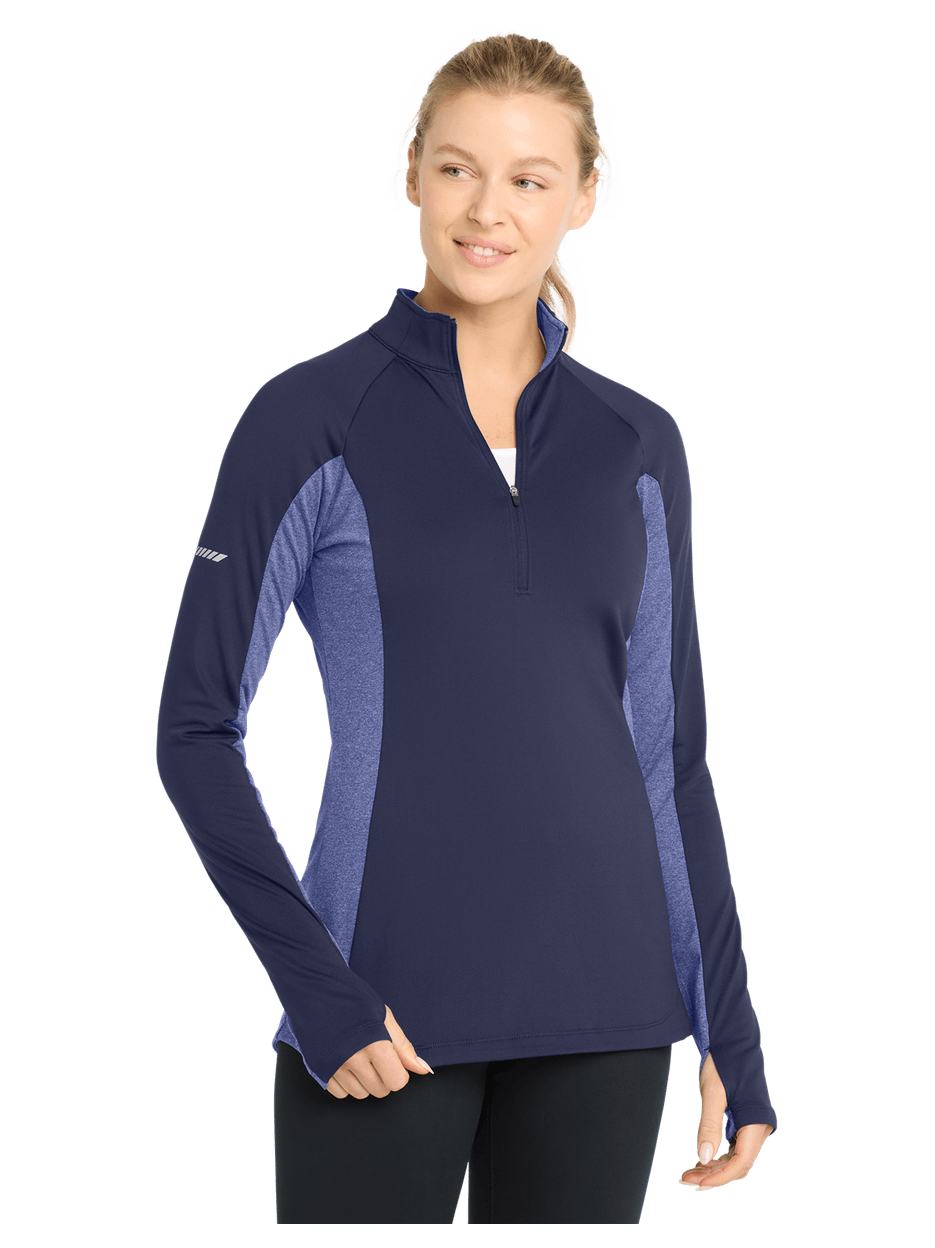 Sport-Tek Women's Sport-Wick Stretch Contrast 1/4-Zip Pullover