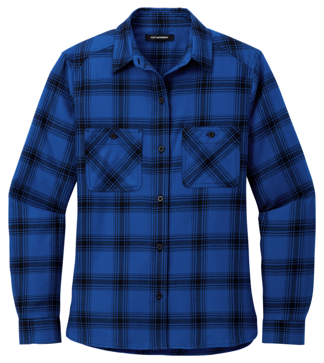 Royal/ Black Open Plaid