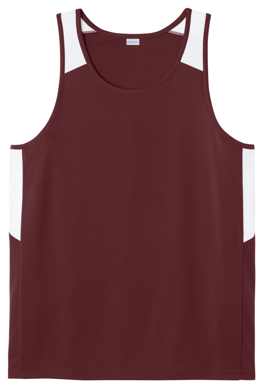 Maroon/ White