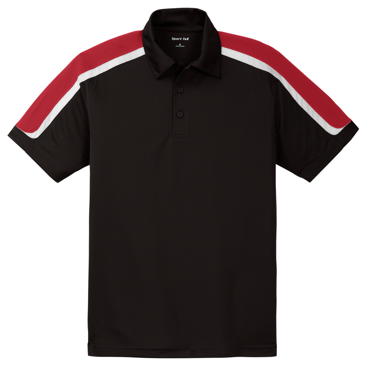 Sport-Tek Tricolor Shoulder Micropique Sport-Wick Polo