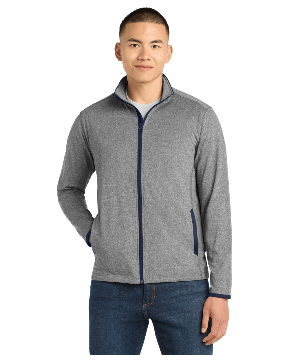 Charcoal Grey Heather/ True Navy