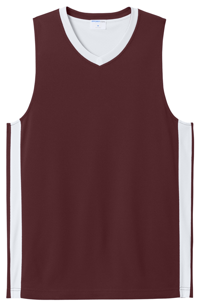Maroon/ White