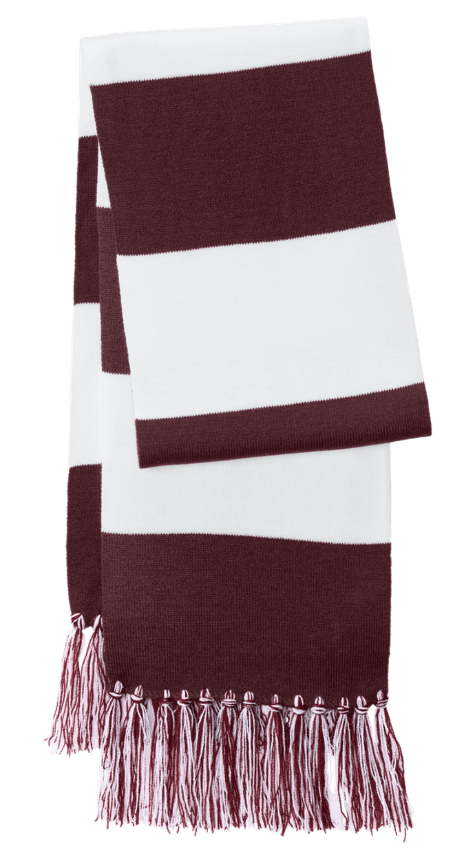 Maroon/ White