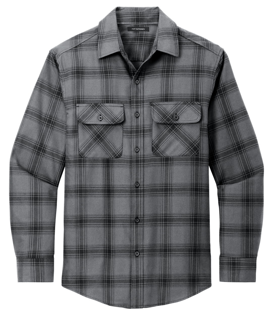 Grey/ Black Open Plaid