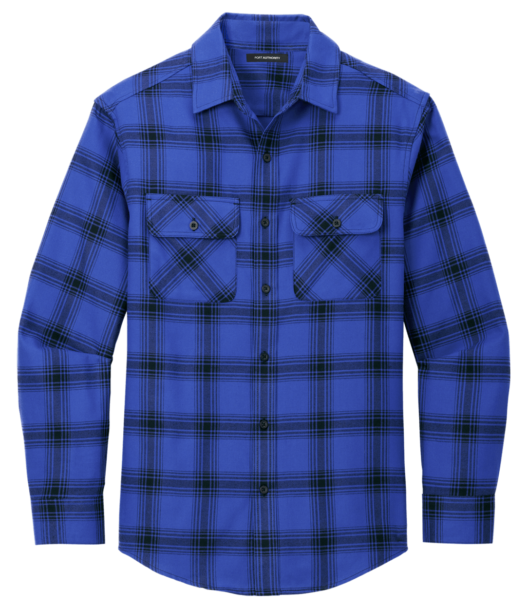 Royal/ Black Open Plaid