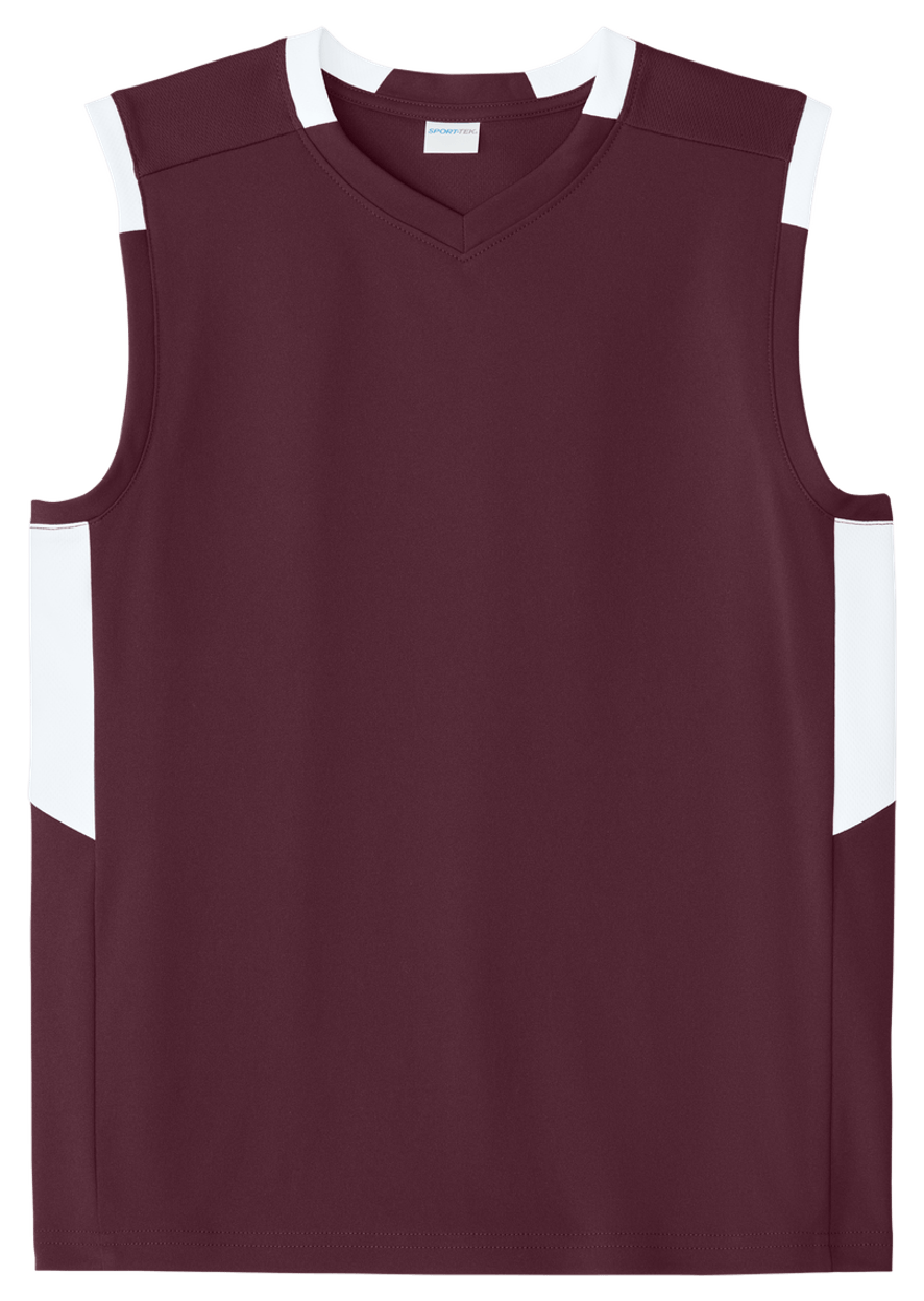 Maroon/ White