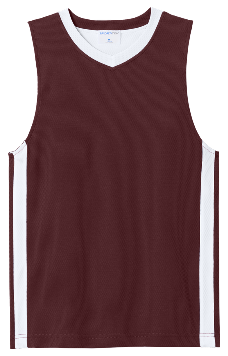 Maroon/ White